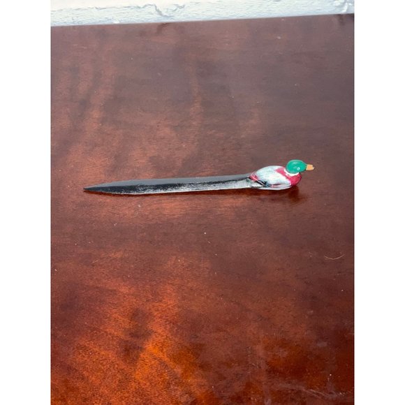 DAKIN & CO 1986 San Francisco Letter Opener Wood Carved Duck Handpainted - Picture 8 of 10